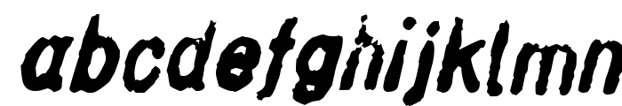 Inkbleed Oblique Font LOWERCASE