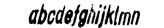 InkbleedCondensed Oblique Font LOWERCASE