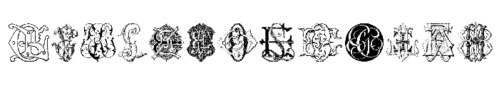 Intellecta Monograms Random Samples Six Font LOWERCASE