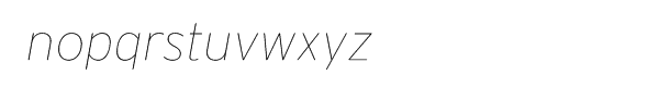Interstate Thin Italic Font LOWERCASE