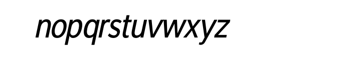 Interval Pro Condensed Italic Font LOWERCASE