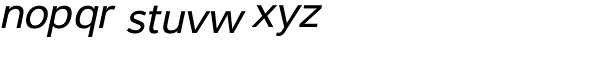 Interval Regular Italic Font LOWERCASE