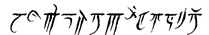 Iokharic Italic Font UPPERCASE