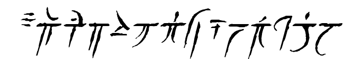 Iokharic Italic Font LOWERCASE