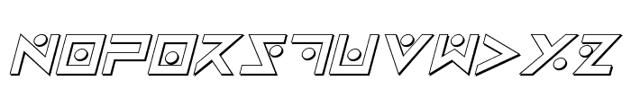 Iron Cobra 3D Italic Font UPPERCASE