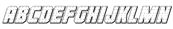Iron Forge 3D Italic Font LOWERCASE