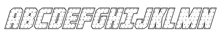 Iron Forge Outline Italic Font UPPERCASE