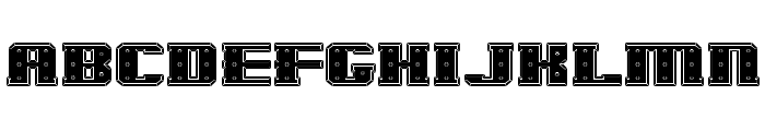 IronCladBoltedRaised Font LOWERCASE