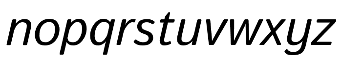 Istok Web Italic Font LOWERCASE