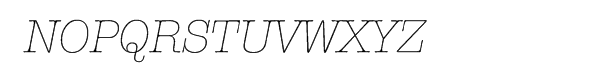 ITC American Typewriter® Light Italic Font UPPERCASE