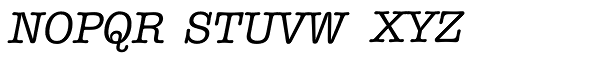 ITC American Typewriter Std Medium Italic Font UPPERCASE