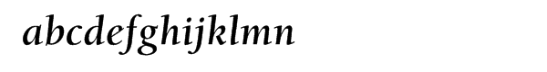 ITC Berkeley Oldstyle® Bold Italic Font LOWERCASE
