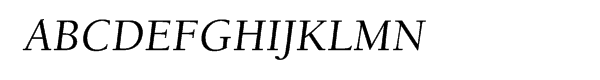 ITC Berkeley Oldstyle® Medium Italic Font UPPERCASE