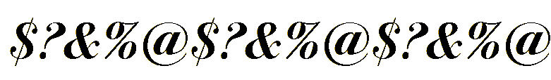 ITC Bodoni 72 Swash Bold Font OTHER CHARS
