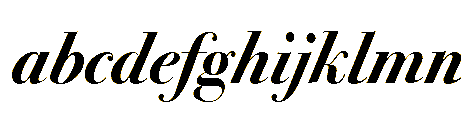 ITC Bodoni 72 Swash Bold Font LOWERCASE