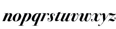 ITC Bodoni 72 Swash Bold Font LOWERCASE