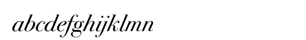 ITC Bodoni Seventy-Two Com Book Italic Font LOWERCASE