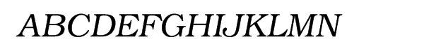 ITC Bookman Multilingual Light Italic Font UPPERCASE