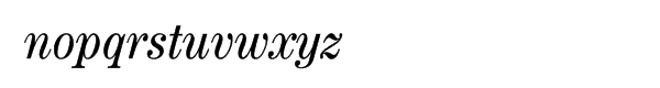 ITC Century® Condensed Book Italic Font LOWERCASE