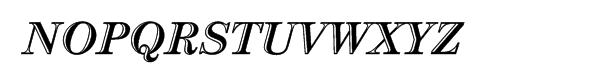 ITC Century® Handtooled Bold Italic Font UPPERCASE