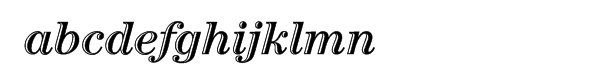 ITC Century® Handtooled Bold Italic Font LOWERCASE