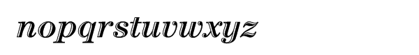 ITC Century® Handtooled Bold Italic Font LOWERCASE