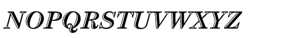 ITC Century® Handtooled Std Bold Italic Font UPPERCASE