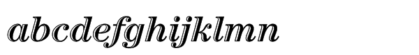 ITC Century® Handtooled Std Bold Italic Font LOWERCASE