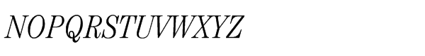 ITC Century® Std Light Condensed Italic Font UPPERCASE