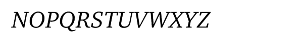 ITC Charter™ Pro Regular Italic Font UPPERCASE