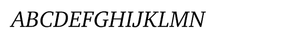 ITC Charter™ Regular Italic Font UPPERCASE