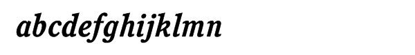 ITC Cushing® Bold Italic Font LOWERCASE