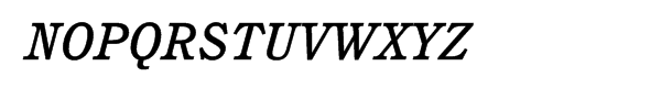 ITC Cushing® Medium Italic Font UPPERCASE