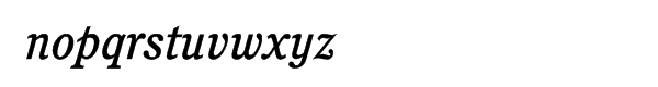 ITC Cushing® Medium Italic Font LOWERCASE