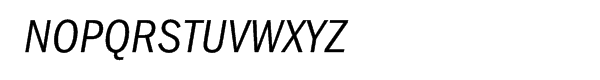 ITC Franklin Gothic Multilingual Condensed Italic Font UPPERCASE