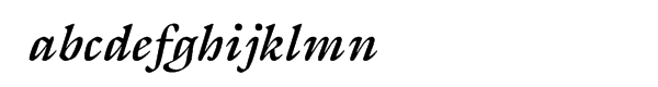 ITC Galliard® Bold Italic Font LOWERCASE