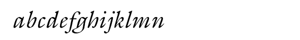 ITC Galliard® Italic Font LOWERCASE
