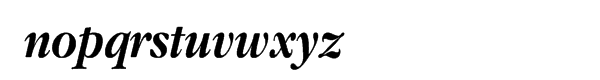 ITC Garamond Multilingual Narrow Bold Italic Font LOWERCASE