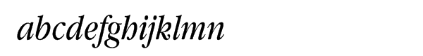 ITC Garamond Multilingual Narrow Italic Font LOWERCASE
