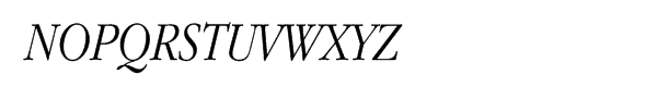 ITC Garamond Multilingual Narrow Light Italic Font UPPERCASE
