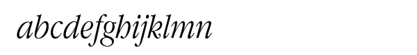 ITC Garamond Multilingual Narrow Light Italic Font LOWERCASE