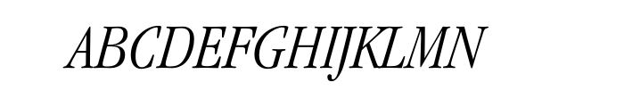 ITC Garamond Std Condensed Light Italic Font UPPERCASE
