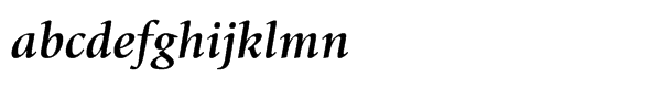 ITC Giovanni® Std Bold Italic Font LOWERCASE