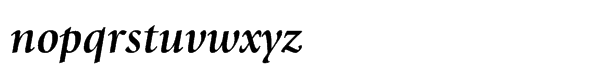 ITC Giovanni® Std Bold Italic Font LOWERCASE