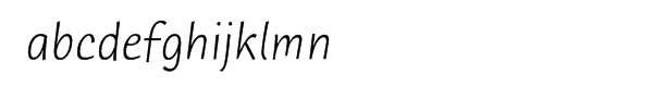 ITC Humana Sans™ Light Italic Font LOWERCASE