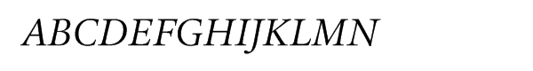 ITC Legacy™ Serif Pro Book Italic Font UPPERCASE