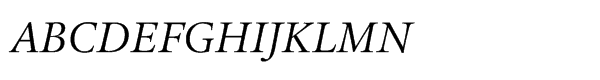 ITC Legacy® Serif Std Book Italic Font UPPERCASE