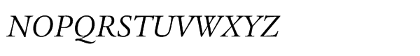 ITC Legacy® Serif Std Book Italic Font UPPERCASE