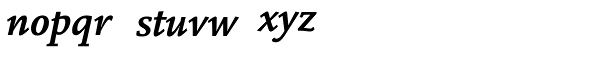 ITC Legacy Square Serif Std Bold Italic Font LOWERCASE