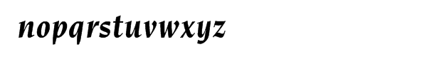 ITC Novarese® CE Bold Italic Font LOWERCASE